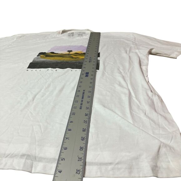 Linksoul Mens 2XL White Graphic Golf Landscape “Make Par Not War” Casual - Picture 3 of 9